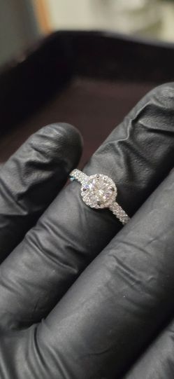 Size 10 moissanite engagement style ring