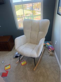 White rocking chair