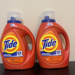 2pack Tide Laundry Detergent Liquid with 6X Boosted Cleaning Power, Original Scent, 80 fl oz, 64 Loads