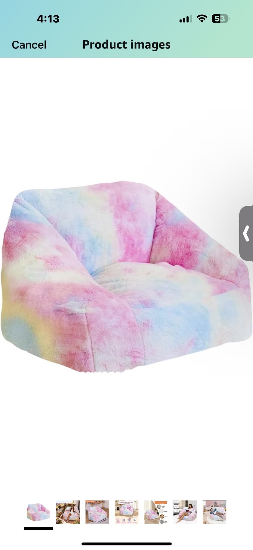 Colorful Bean Bag Ch air Cover (No Filler)