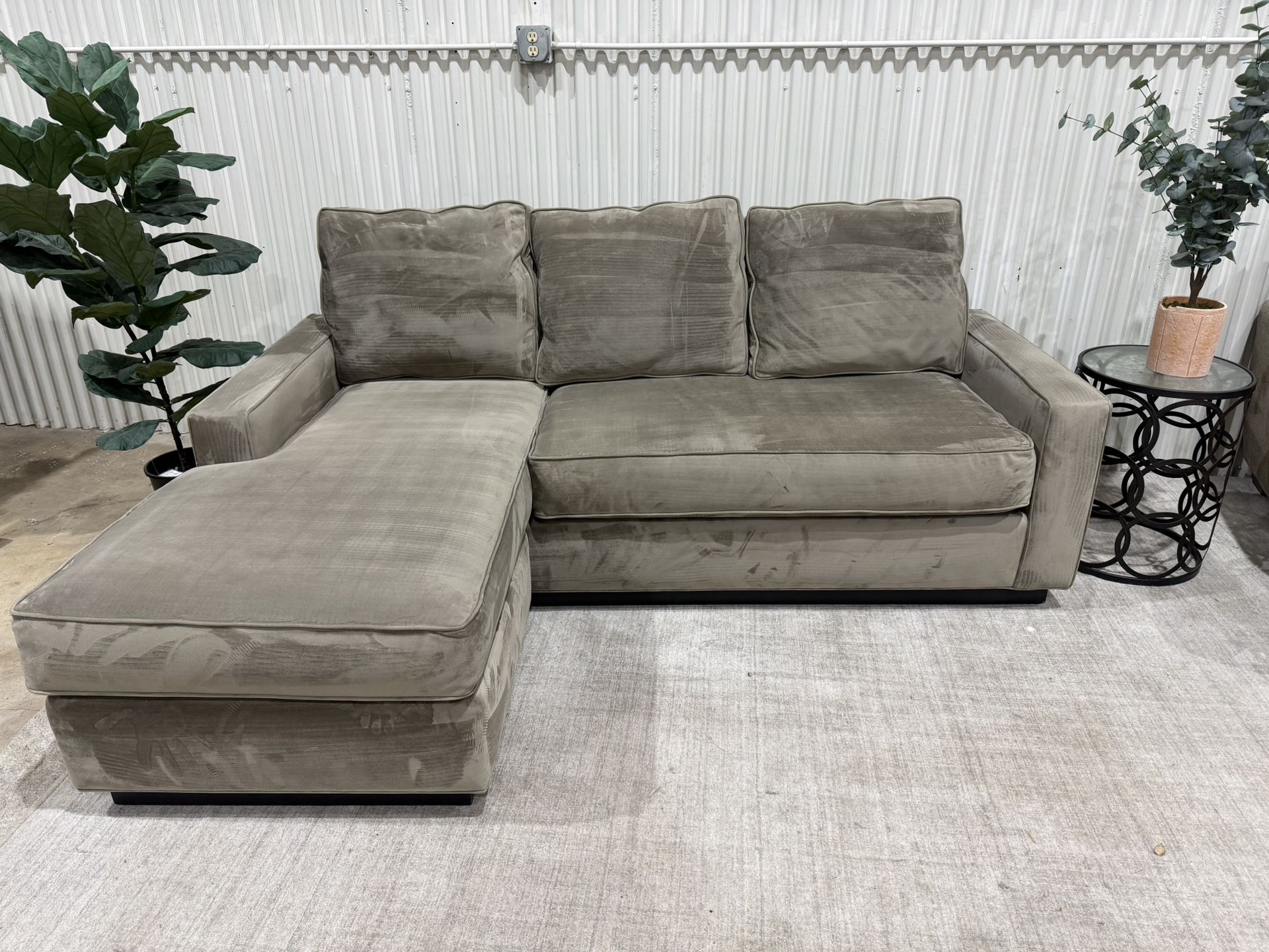 Beautiful Sectional Sofa Couch - Reversible Chaise - Cleaned - Comfy - Delivery Available 
