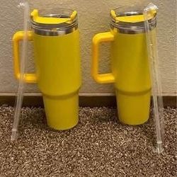 Yellow tumblers, $20 each brand new