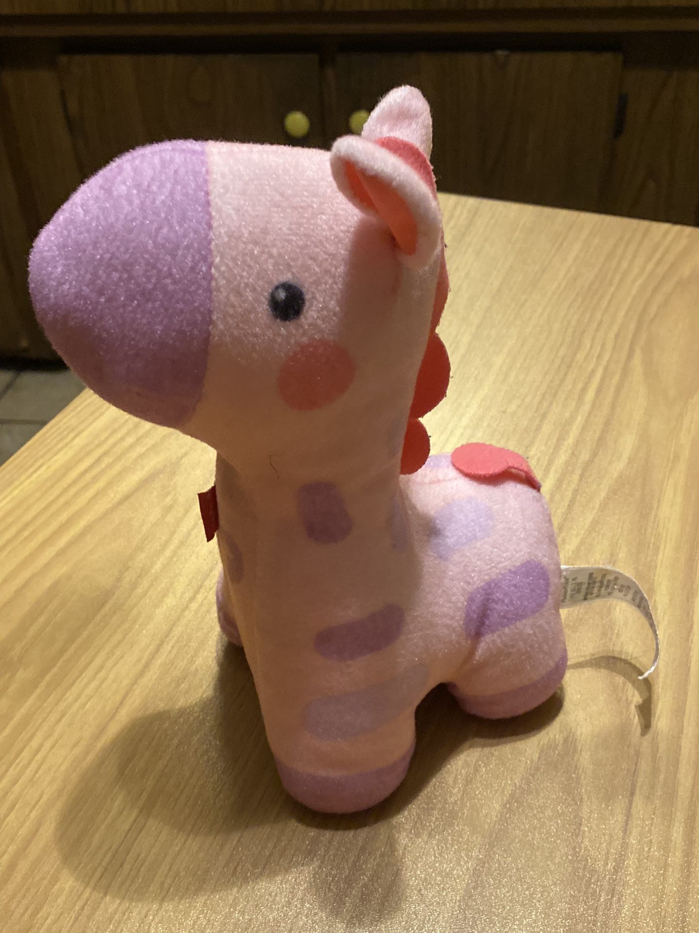 Fisher Price Pink Purple Giraffe Lullaby Plush Toy Lovey Soother Music Lights