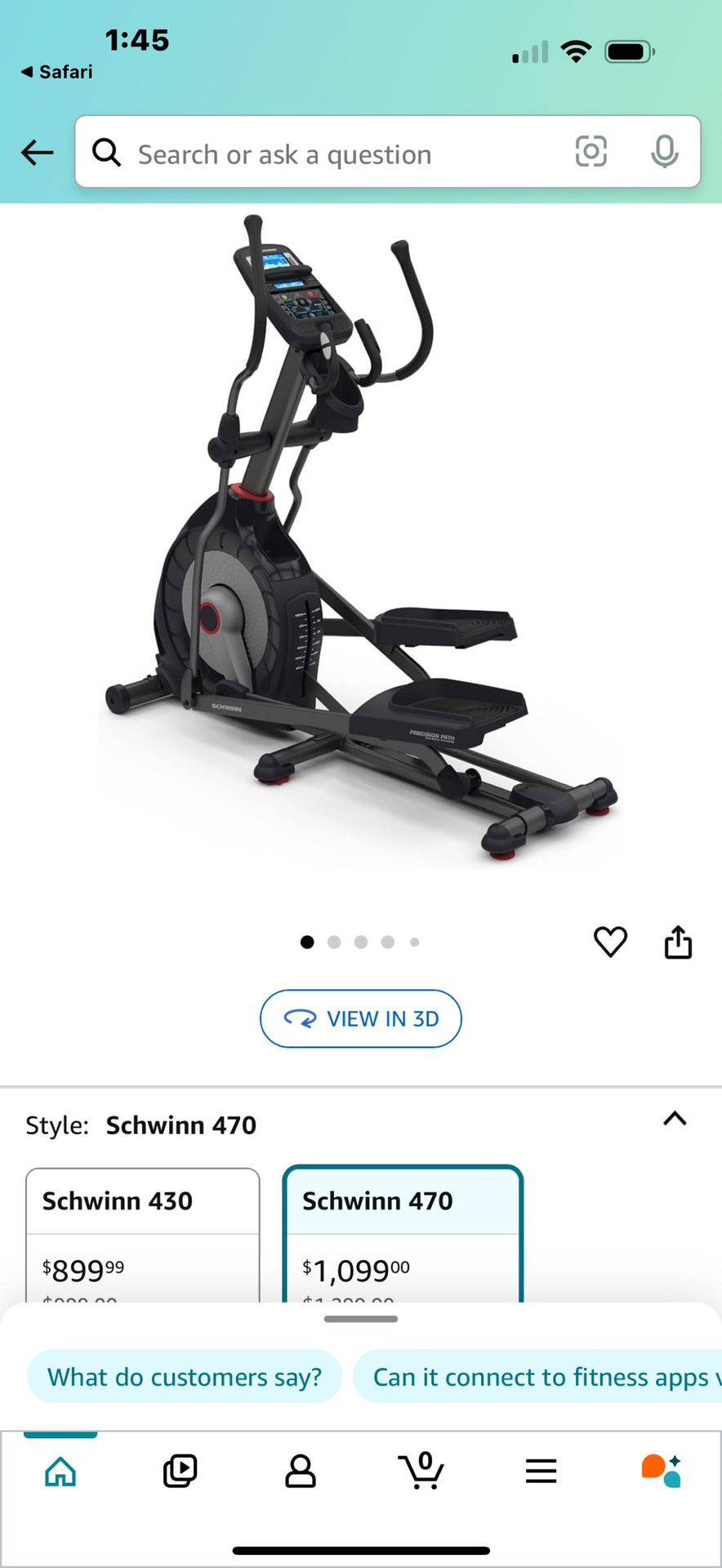 Schwinn 470 Elliptical Machine