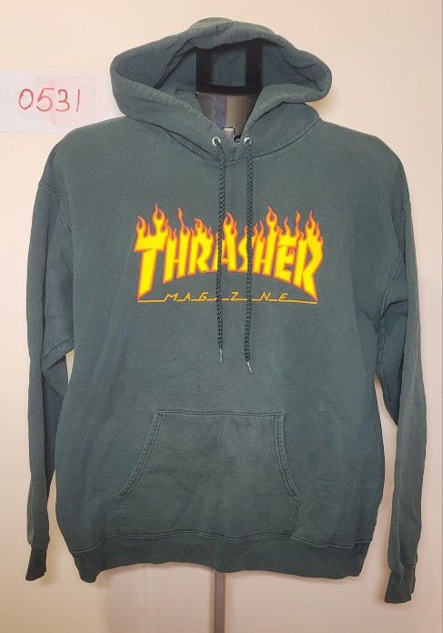 Thrasher Hoodie - Size M - Green (0531)