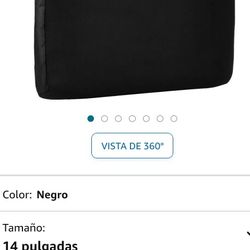 Amazon Basics Funda para laptop de 14 pulgadas, funda protectora con cremallera, color negro

