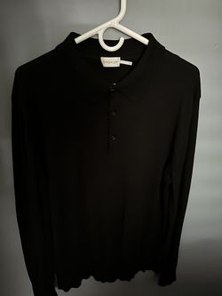 Men’s Moncler Black LS  polo 
