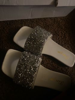 White sandals