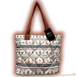 Disney The Emperor's New Groove Pattern Quilted Tote Bag