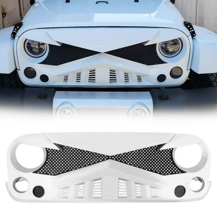 AMERICAN MODIFIED Hawke Grille for 2007–2018 Jeep Wrangler JK — White
