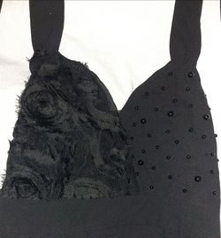 NWT elegant feminine black cocktail dress Size : S/ M