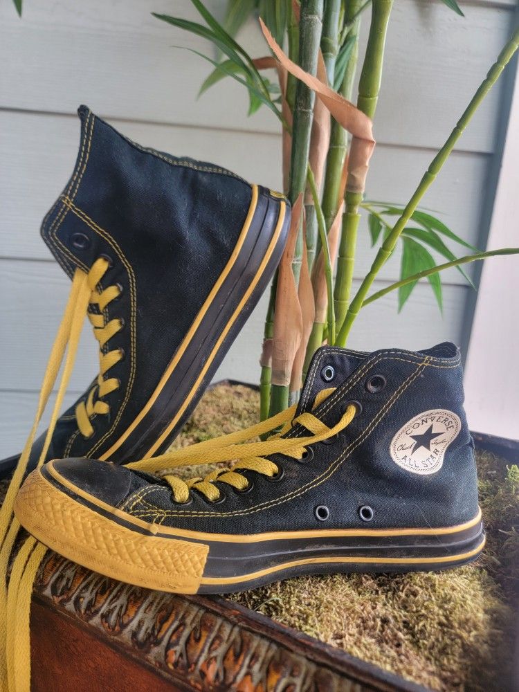 Black And Yellow Converse/ Chuck Taylor