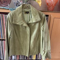 PRICE DROP:600 WEST’s SPRING GREEN, lined, LIZARD-PATTERN,TEXTURED LEATHER JT 12