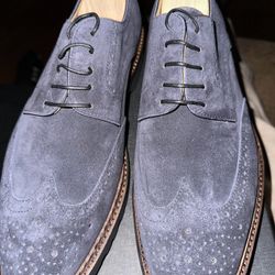 BONTONI Men's Visconte Suede Lug-Sole Derby Shoes