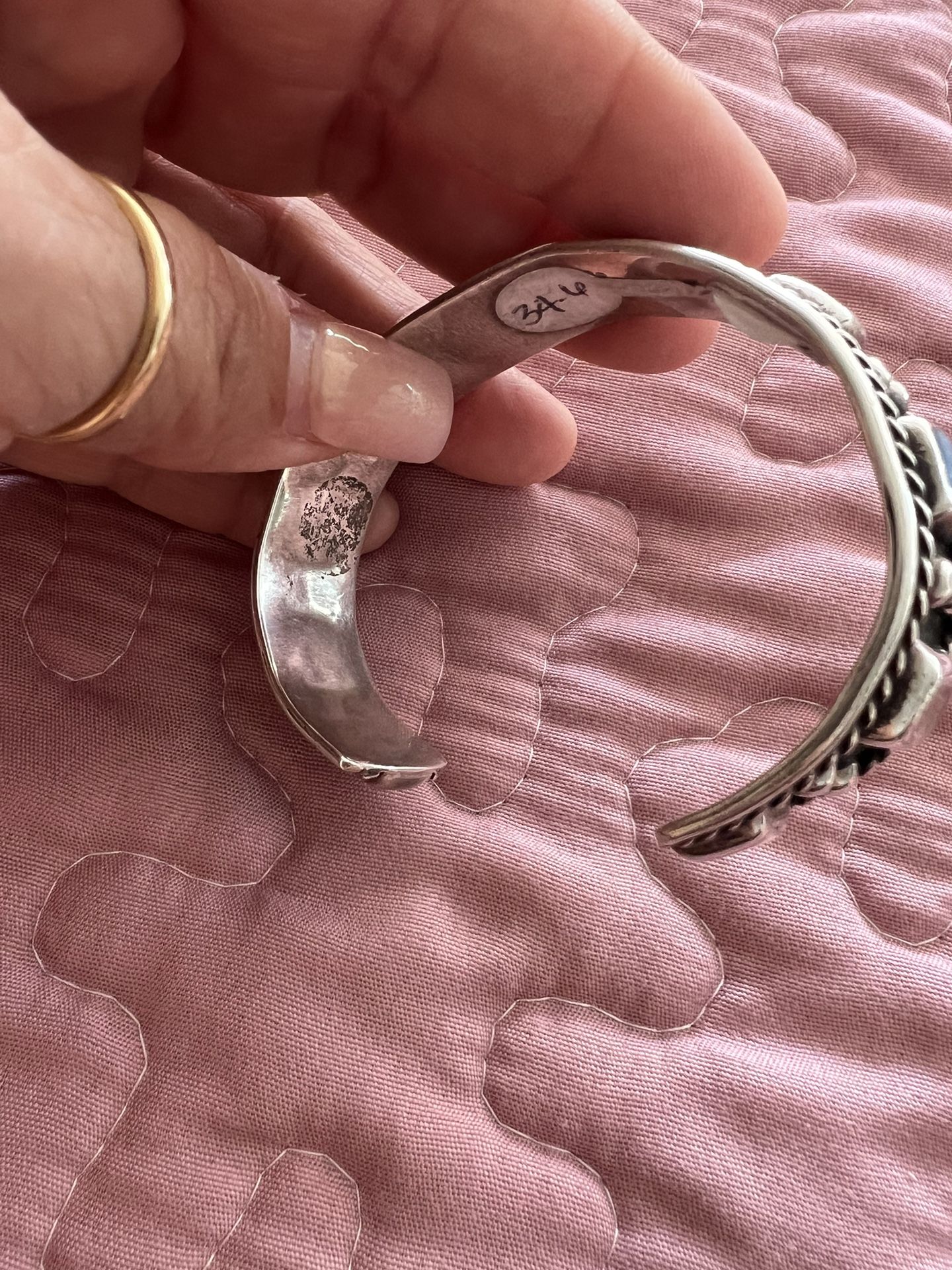 navajo-sterling-silver-twist- Bangle Mexican Silver .