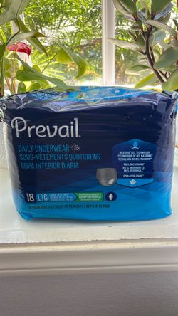 20 packages- Prevail Lg size ( daily underwear)