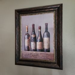 Vintage wine framed wall art