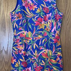 Floral Sleeveless Dress - Size 8