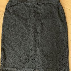 Black Lace Skirt Size 14 Lined