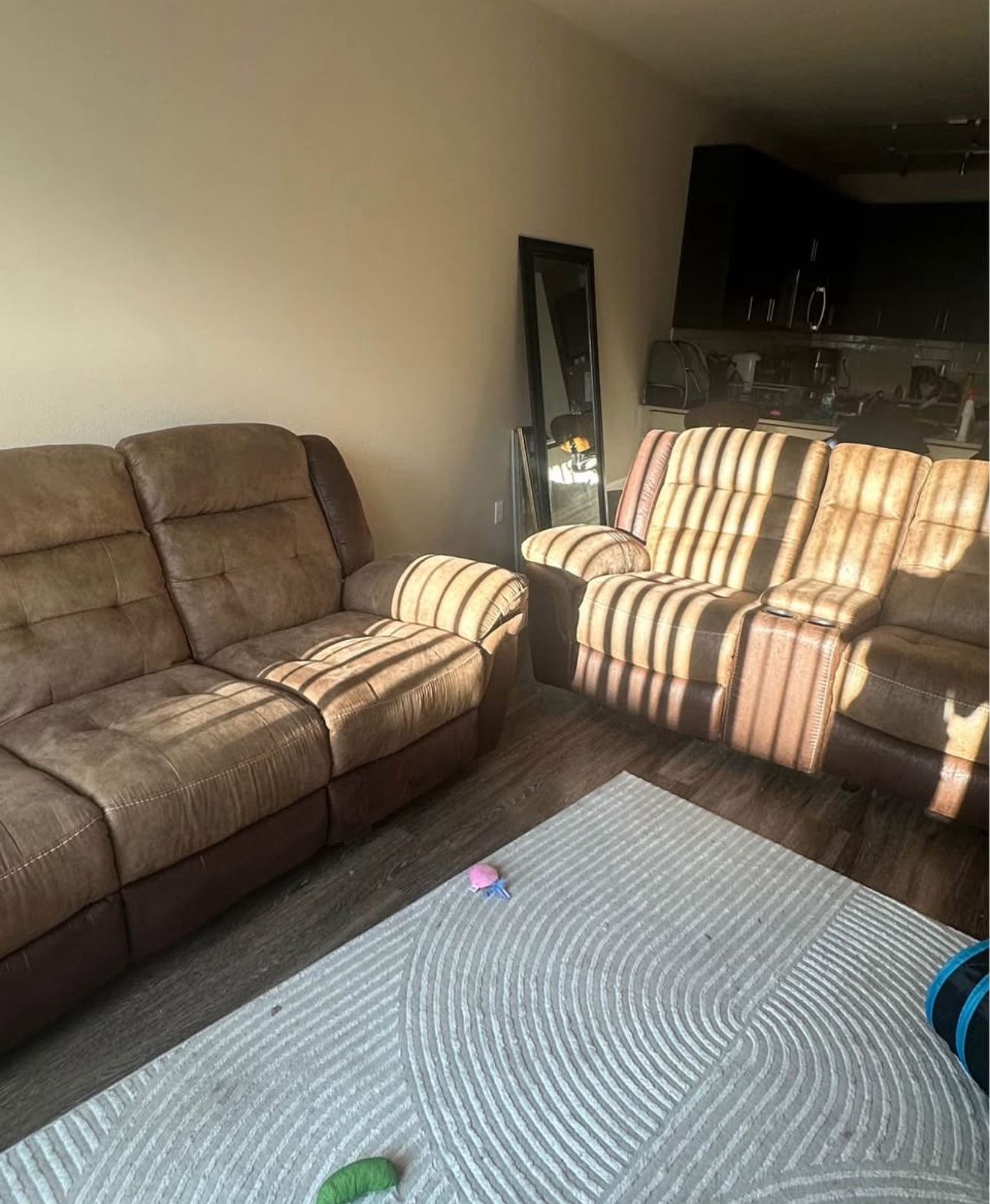 83.5" Wide Classic and Oversized Top Faux Leather Manual Reclining Sofa with Charging Ports