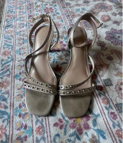 Kelly & Katie Gold Studded Strappy Heels