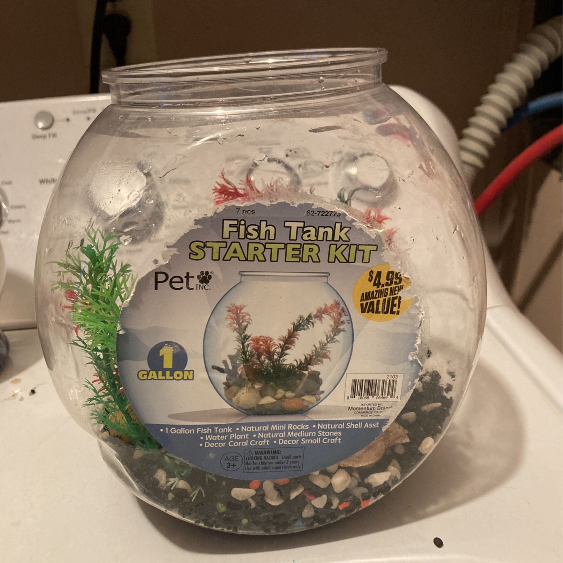 Fish Tank Starter Kit (plants And Rocks Included)
