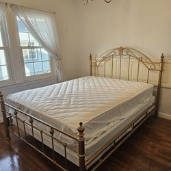 $100 queen bed set (frame, mattress, box spring all included)