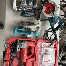 Worm Drive Saw, Jig Saw, Plunge Router, Circ Saw