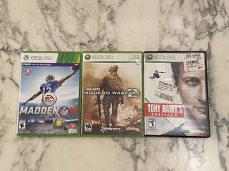 Lot Of 3 Xbox 360 Games Madden 16, COD Modern Warfare, Tony Hawk