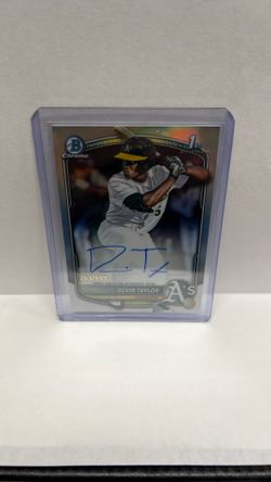 2025 Bowman Draft Chrome Refractor Devin Taylor Auto /499 #CPA-DT