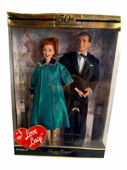 New I Love Lucy 50th Anniversary Edition Barbie Doll Set