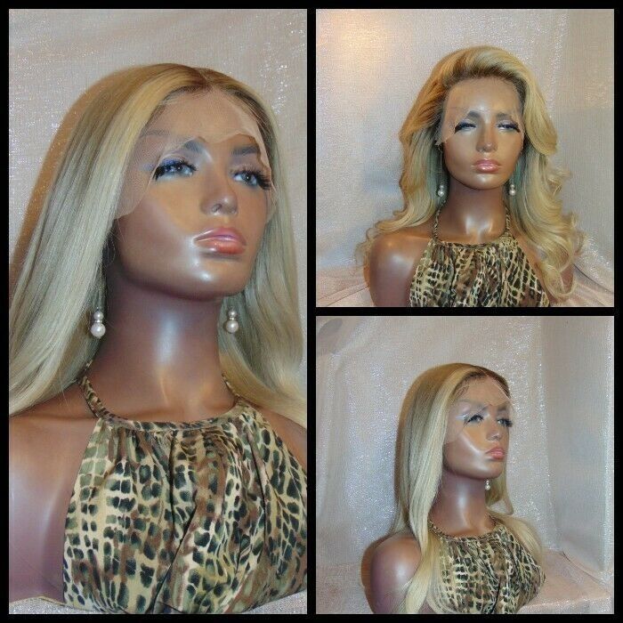 Bombshell Blonde Ombre Lace Front WIG 22 Inch Blonde And Brown