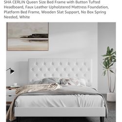 Queen headboard and frame
