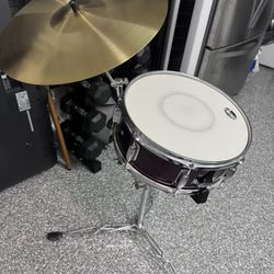 Tate snare drum and cymbal set 