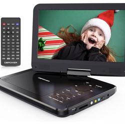 12" Portable DVD Player with 5-Hour Rechargeable Battery,