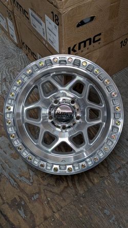 17x9 Kmc Torx Gloss Silver Machine Face 5x127 -12 Available For Jeep Wrangler & Gladiator