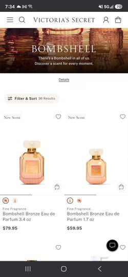 Victoria Secret's BombShell Bronze Perfume for Women