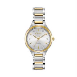 Citizen Women's 29mm Eco-Drive Diamond Accent Two Tone Stainless Steel Watch