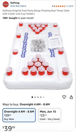 Inflatable pool toy beer pong game float