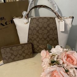 💐💐New Coach Elegant Satchel/crossbody And Wallet