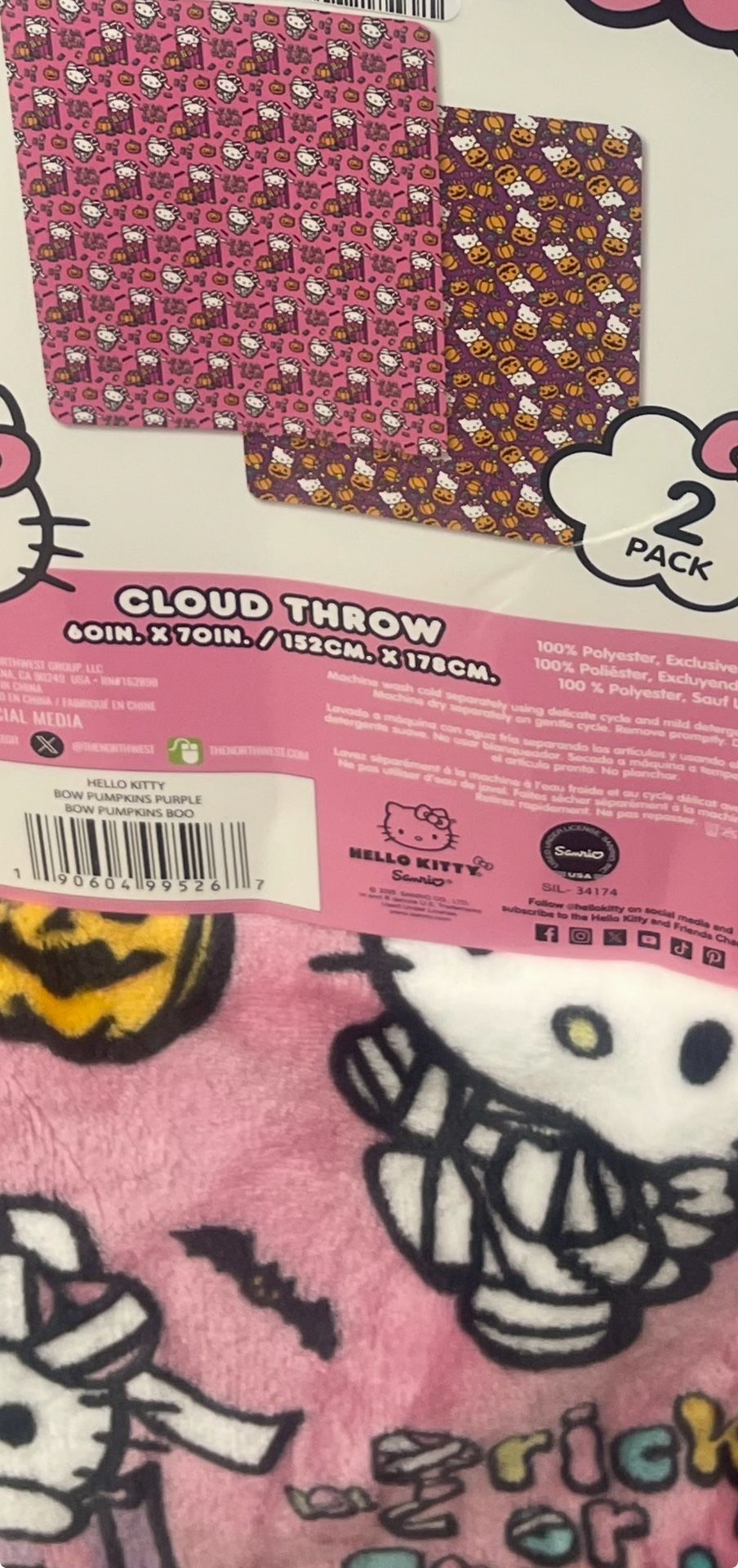 Hello Kitty Halloween Blankets 