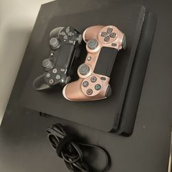 ps4 slim with 2 controllers 