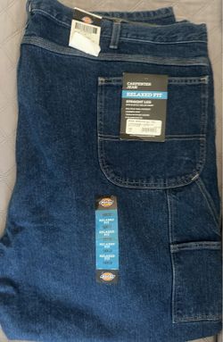 blue Dickies relaxed-fit straight-leg carpenter jeans