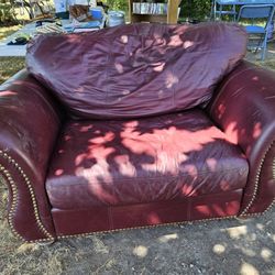 Big Red Leather Chair
