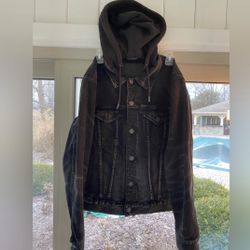 Men's American Eagle Outfitters Jacket Xl Denim Hoodie Chamarra