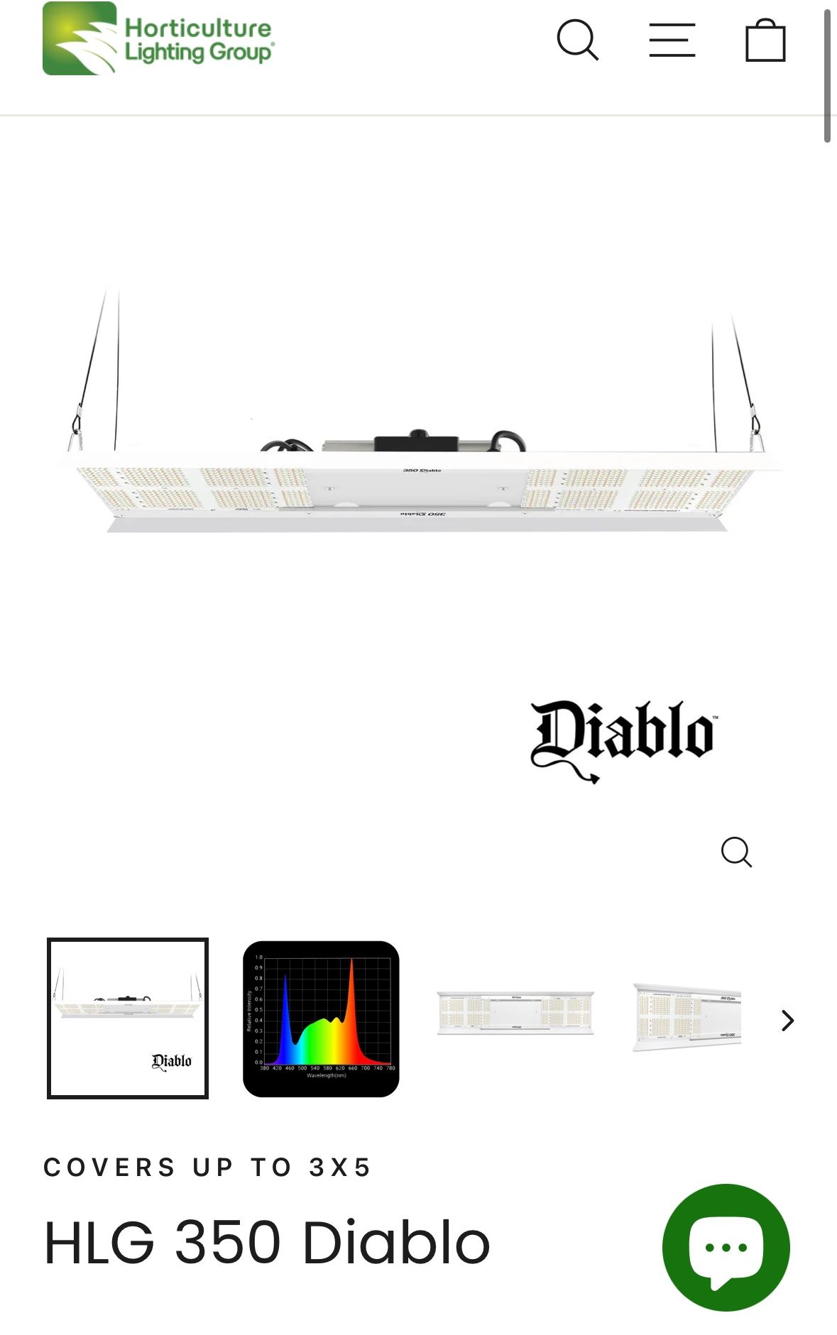 HLG Diablo 350R 330 Watt Grow Light