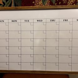 Monthly dry erase Calendar board 30.75 x 21.75 by Hobby Lobby Retail $59.99 