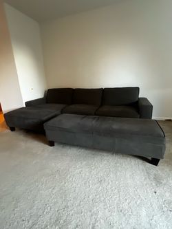 Couch with ottoman