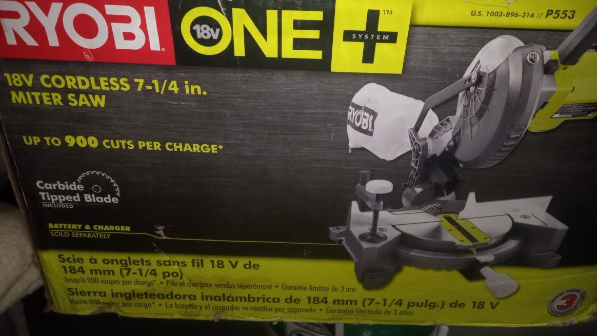 Ryobi 18 V Miter Saw Brand New In Box