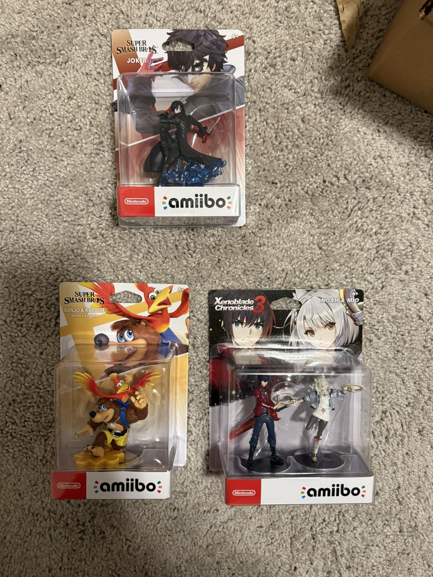 Amiibo Xenoblade, Banjo Kazooie, Persona 5 Joker
